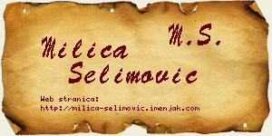 Milica Selimović vizit kartica